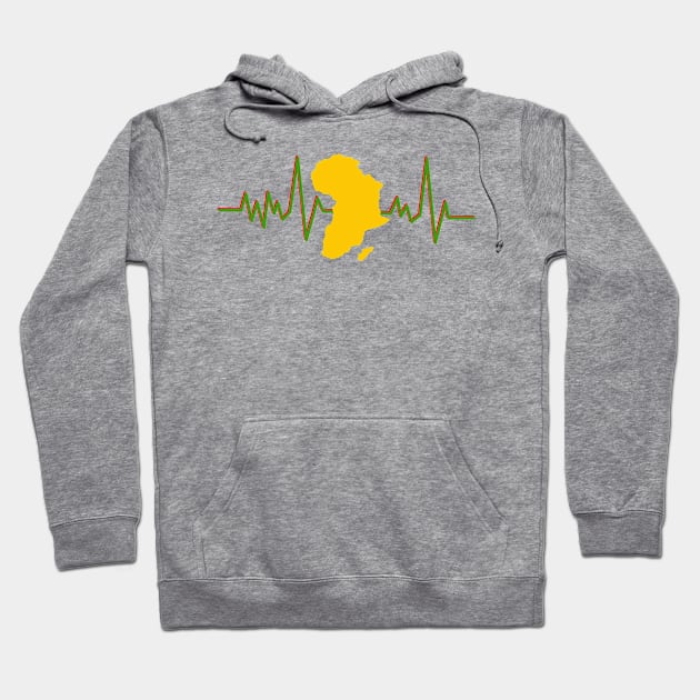 Never Forget Your African Roots Heartbeat Hoodie by Illustradise